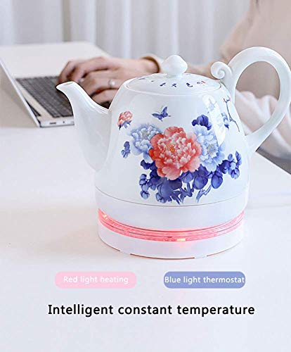 Wasserkocher-Elektrische Keramik-Keramik-Keramik-Teekanne, 0,75 l, 1000 W Kocht Wasser schnell für Tee, Kaffee, Suppe… – Bild 3