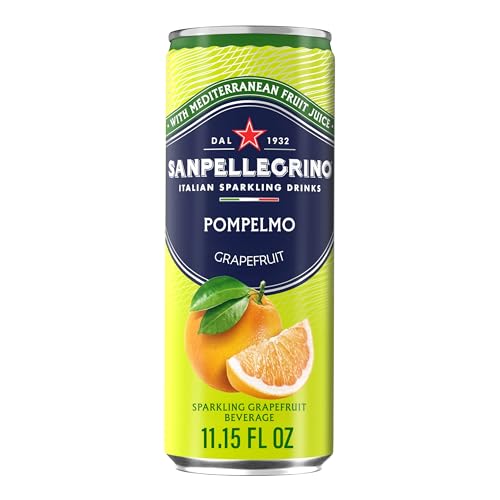 Sanpellegrino Italian Sparkling Drink Pompelmo, Sparkling Grapefruit Beverage, 6 Pack Of Cans 66.948 fl oz