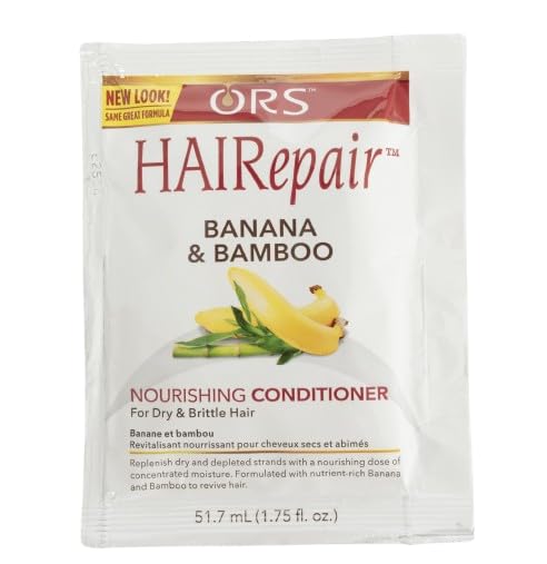 ORS HAIRepair Banana and Bamboo Nourishing Conditioner for Dry and Brittle Hair - Travel Packet 1.75 Ounces (Pack of 12)