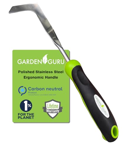 Garden Guru Patio Crack Weeder Tool with Ergonomic Handle &ndash; Stainless Steel Weed Puller for Patio...