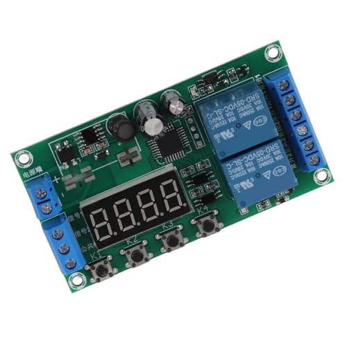 Módulo de relé, Módulo de relé de Atraso 2 Canal Pulso YF-7 C7-30V Válvula Solenóide de Controle par