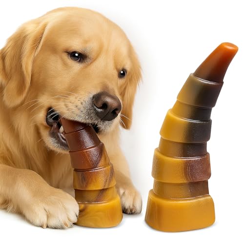 BellaWagg Dog Chew Toys for Aggressive Chewers, 2 Pack Indestructible Toys for Large Dogs, Dog Toy for Large Medium Small Breed, Super Chewer with Tough Nylon, Gift for Dogs