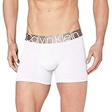 Mit typischem Branding Calvin Klein Herren Trunk Unterwäsche, Weiss, XL