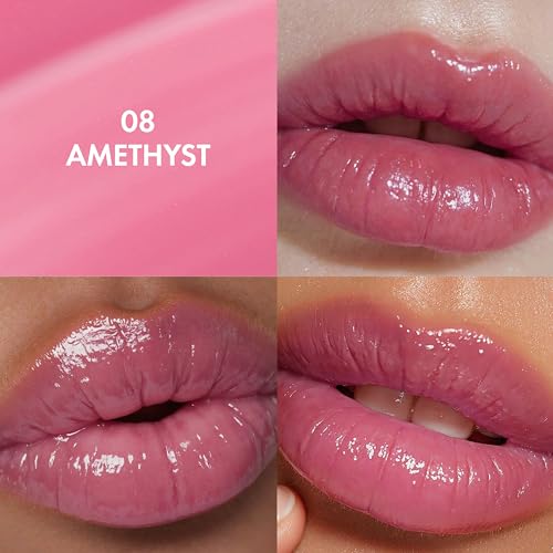 Image of Amuse SEOUL Daisy Flower Dew Tint (08 AMETHYST) - Glossy Moisturizing Lip Stain, Watery Glow Lip Tint, Long Lasting Color, Dewy Finish, Vegan, Korean Beauty Makeup