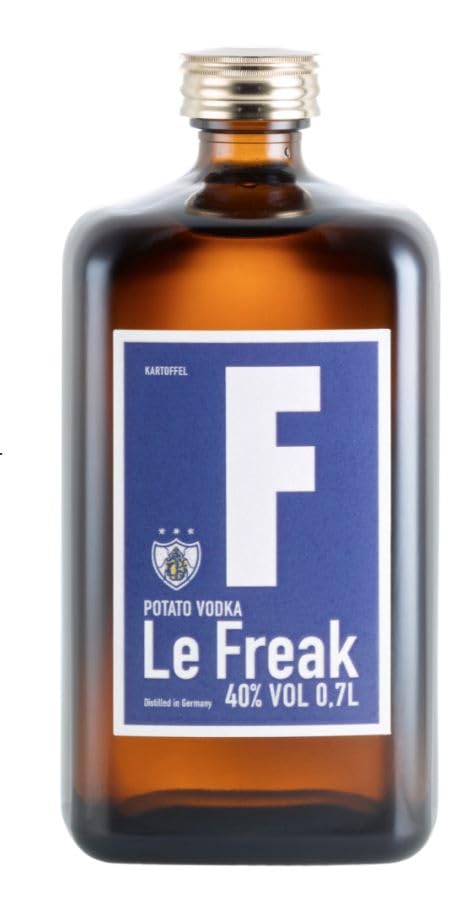 Le Freak Premium Kartoffel Vodka – Handcrafted Potato Vodka aus Deutschland – Weich, Cremig & Würzig – Mehrfach Destilliert – Ideal Pur, auf Eis & für Cocktails – 40% Vol. – Jacobi Spirits