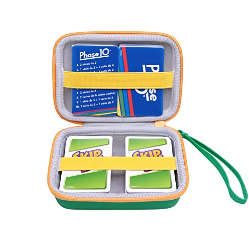 VYNZOR Spielkarten Box 2er Set - Robuste Kartenetuis Für UNO, Phase 10 Schwarz/Silber