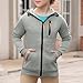 kids clothes boys size 10-12 Boys Sweatshirts Athletic Fleece Zip Up Hoodie Fashion Plain Fall Jacket For Teens Kids Winter Clothes Gray 5 Years