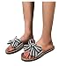 Celucke Ciabatte Donna Casuale Spiaggia Piatte Con Fiocco A Righe Pantofole Donne Antiscivolo Moda Estiva Sandali Ciabatte Da Ragazza Doccia Antiscivolo Infradito Eleganti Bambina Sportivi Sandalo