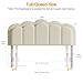 ONBRILL Upholstered Headboard Full/Queen Size with USB & Type C Port, Linen Double Wavy Headboard with RGB LED Light, Adjustable Height from 44.4