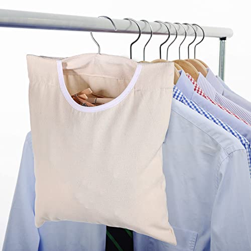 Sac de pinces à linge en bois durable et toile premium - 8