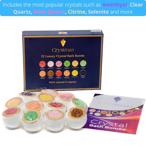 12 Crystal Bath Bombs- Bath Bomb Set- Spiritual Gifts -Luxury Bath Bombs - Bath Bombs for Women Gifts - Crystal Gifts - Bath Sets for Women Gifts - Bath Gift Sets for Women - UK Seller - Image 3