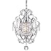 Crystal Mini Chandelier Lighting 1 Light Chrome Chandeliers Iron Ceiling Light Fixture 17011
