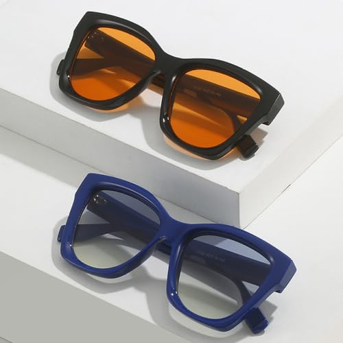Lunettes de soleil polygone dégradé vintage aux nuances thé - 3