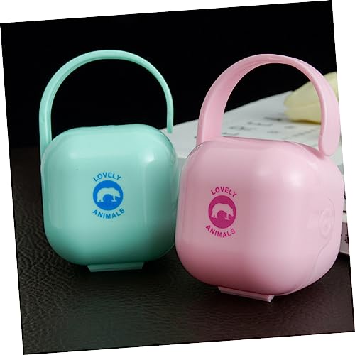 Abaodam 16 Peças Caixa De Chupeta Mini Mini Recipiente De Armazenamento Porta Clipe De Chupeta Estoj