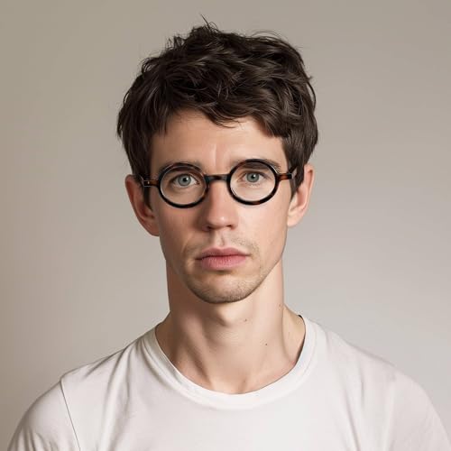 Image of LONDON MOLE Moley Blue light glasses | Round-shaped blue blockers | Anti-eyestrain | Unisex | Spring Hinges