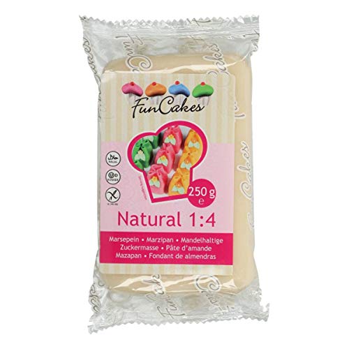 FunCakes Marzipan Natural 1: 4 Ready-to-Roll, 1er Pack (1 x 250 g)