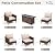 PHI VILLA 10-Piece Outdoor Sectional Patio Conversation Set with 56" Fire Pit Table Table, Outdoor Rattan Furniture Patio Set for 9 Seats with Cushions, Beige