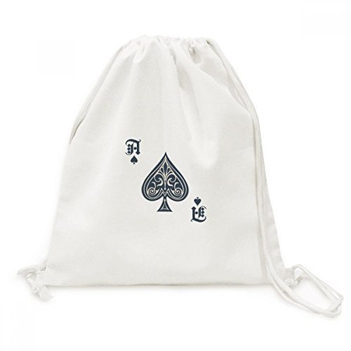 Sac cordon en toile anti-encombrement motif cartes de jeu pour voyage léger