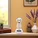 White Cat Solar Powered Decor, Cute Swing Animal Dancing Dolls Car Dashboard Ornament, Solar Shaking Cat Desktop Decoration for Home Office, Decor, Solar Power Kits