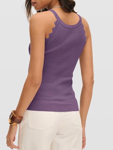 Image of ANRABESS Womens Summer Tank Tops Sleeveless Ribbed Camisole | Spaghetti Strap Cami Sweater, Soft Lightweight, Slim Knit, Casual Beach Vacation Travel Office Clothes, Spring Fall Layering