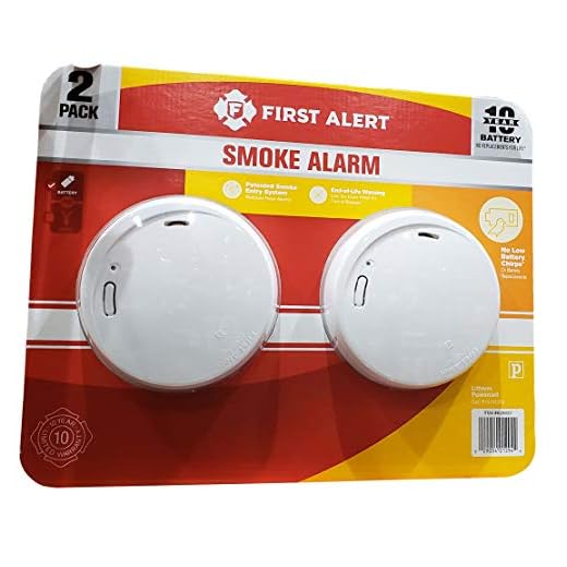 First Alert 10 Year Photoelectric Smoke Alarm 2 Pack,