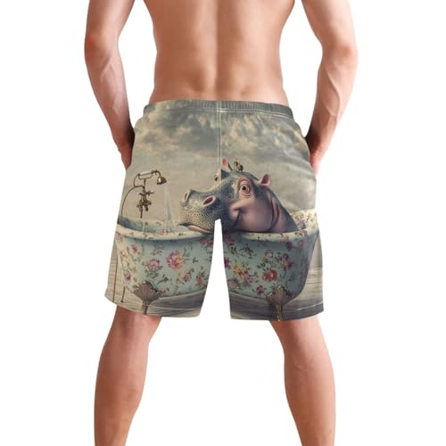 Short de bain homme compression Hippo anti-frottement double couche