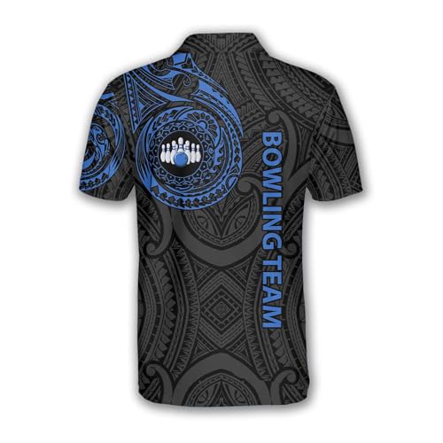 Custom Bowling Shirts for Men, Personalized Bowling Jerseys for Team with Name Tribal 24, Sizes S - 5XL2
