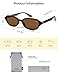SOJOS Retro Rectangle Polarized Sunglasses for Women Men Trendy Hexagon Narrow Chic Y2K Sunnies SJ2629, Dark Brown Frame/Brown Lens