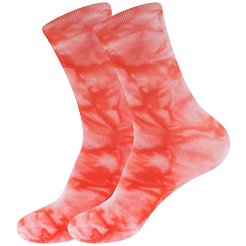 Image of BambooMN Women's Bamboo Athletic Tie Dye Crew Socks
