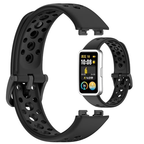 Bracelet de rechange Huawei Band 10 9 8 7 6 montre silicone noir souple