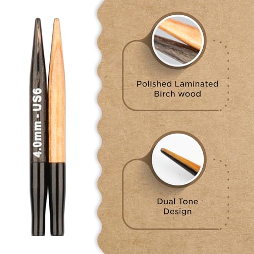 Image of Knitter's Pride Day & Nite Mini Interchangeable Circular Needles 2 inch inch (5cm) - US Size 6 (4mm)