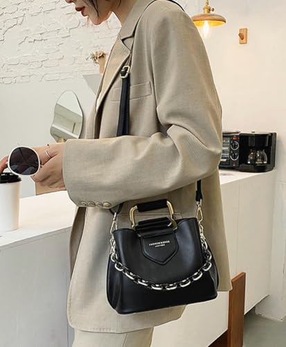 Women PU Leather Crossbody Bag Trendy Bucket Shoulder Purse Commuting Tote Handbag Travel Dating4