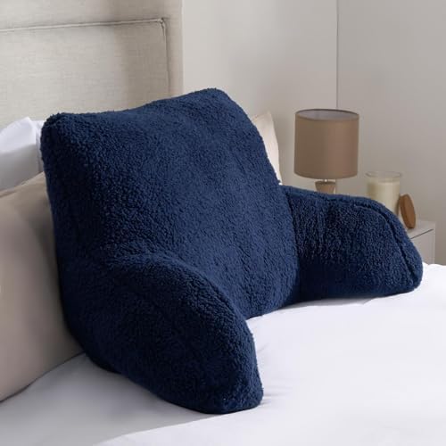 OHS Cuddle Cushion for Adults Navy Blue, Super Soft Teddy Reading...