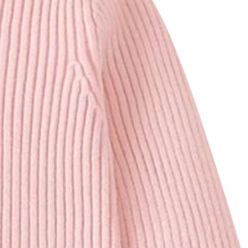 Girls Knit Ribbed Sweater Long Sleeve Soft Stretchy Plain Pullover Tops Turtleneck Warm Crochet Sweater Clothes3
