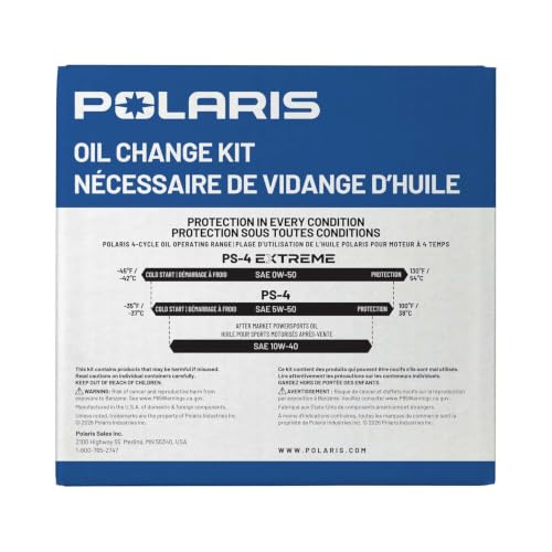 Image of Polaris Ranger Maintenance Kit for Specific Ranger XP 900, Ranger 1000, 570, Crew XP 900 Models, Includes PS-4 Oil, AGL Fluid, Demand Drive Fluid, Oil Filter, Air Filter, Genuine OEM - Part 2830555