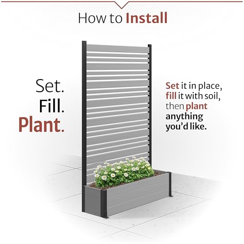 image for Enclo Privacy Screens 6ft H x 3.8ft W x 1ft L (1 Screen w/Planter) Fre