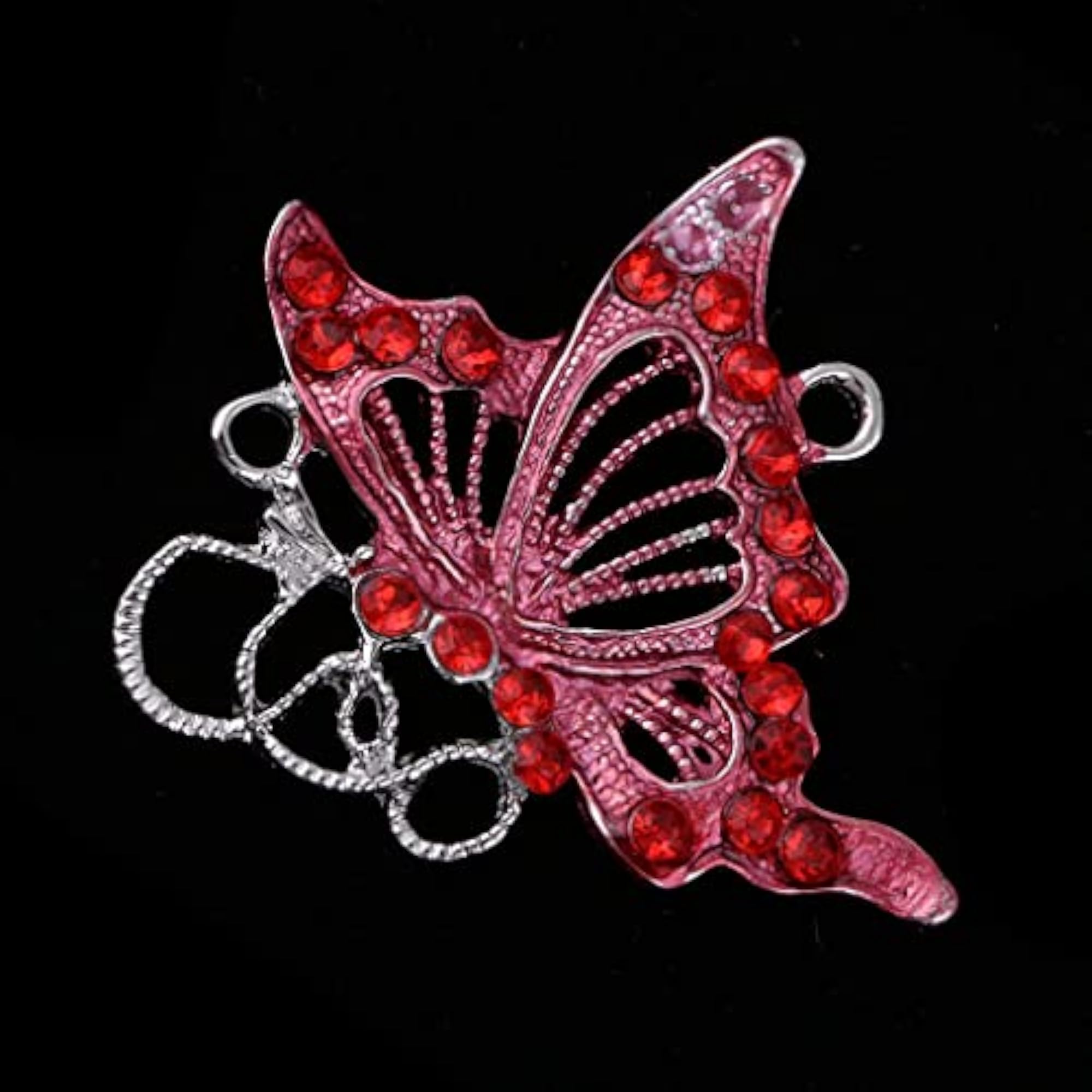 Alloy Butterfly Shape Rhinestone Pendant Charms for Jewelry Making