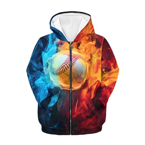 Boys Girls Hoodies Zipper Sweatshirt Long Sleeve Hoodie Sweatshirt with Pockets Pullover Tops Age 6-14