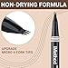 iMethod eyebrow pen - Microblading eyebrow pen, eyebrow pencil with a Micro 4-Fork Tip for Natural Hair-Like Brows, Long-Lasting Eye Brow Pencils for Women, Waterproof, Light Brown