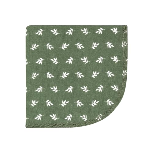 Image of Hudson Baby Unisex Baby Flannel Cotton Poly Washcloths, Eucalyptus 12Pk, One Size