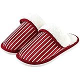 WRITWAA 1 Par Zapatillas De Casa Cálido Invierno Zapatillas De Plataforma Para Mujer Cálidas Zapatillas De Zapatillas De Invierno Zapatillas De Interior Rojo : Pvc