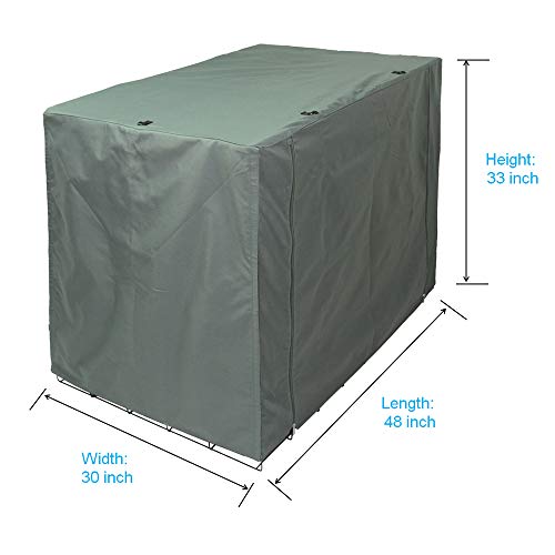 TOPEIUS Dog Crate Cover Cage Cover for 48inch Double Door Wire Crate, Durable Waterproof Pet Kennel Covers with Mesh… - Image 7