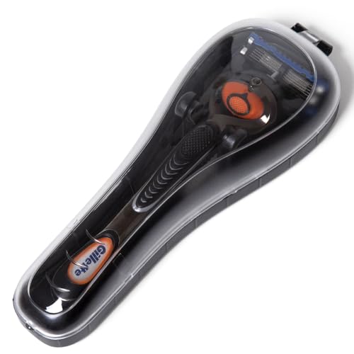 Estojo de viagem manual de plástico portátil protetor de barbeador manual preto