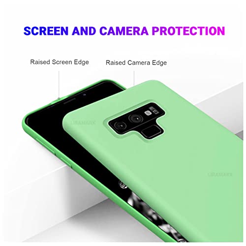 Image of LIRAMARK Liquid Silicone Soft Back Cover Case for Samsung Galaxy Note 9 (Mint Green)