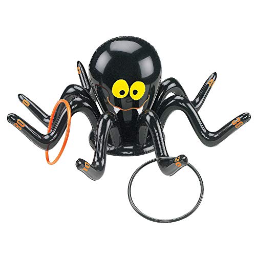 Fun Express - Inflate Spider Ring Toss Game for Halloween - Toys - Inflates - Inflatable Games - Halloween - 5 Pieces