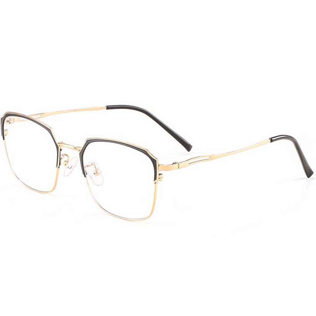 WZX Gafas de Lectura Inteligentes Que cambian de Color Gafas de Lectura Anti-Azules Gafas de Lectura de Doble Uso lejano y cercano Gafas ópticas rectangulares de Metal Lector de Tarjetas con bisagra