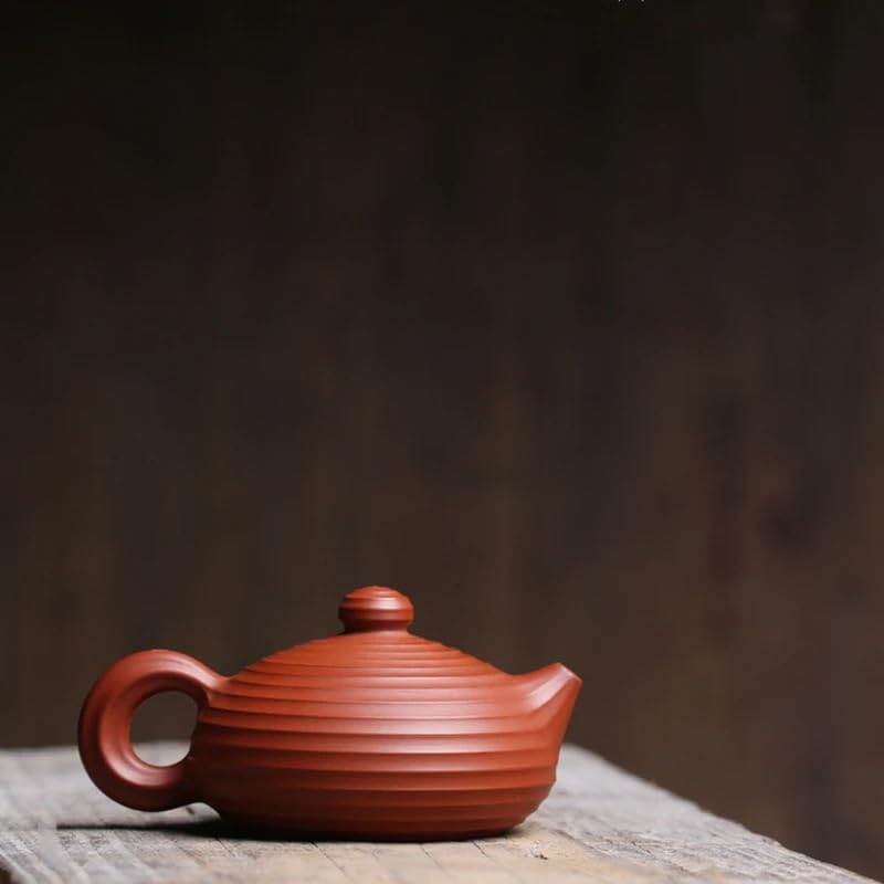 Teiera cinese a strisce viola sabbia bollitore per tè sfuso teiera retrò teiera per tè in casa teiera per bere il tè set da tè teiera forniture per la cerimonia del tè cinese infusore per tè sfuso