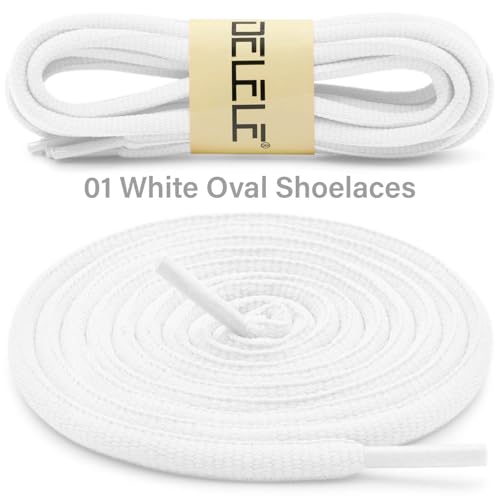 Image of Oval Athletic Shoelaces Thick 4MM DELELE Half Round Shoe Laces Strings 2 Pair