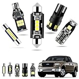 EASY EAGLE LED Interior Car Lights for Ford-F150-2004-2008: 13 Piece Kit White LED Light Bulbs - Super Bright 6000K + Install Tool