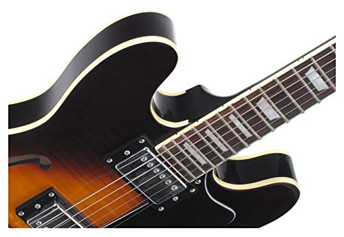 Rocktile Pro HB100-SB guitare eléctrique vintage sunburst - Les Beatles, Paul McCartney, John Lennon, RIngo Starr, George Harrison Rocktile Pro HB100-SB guitare eléctrique vintage sunburst – Image 5